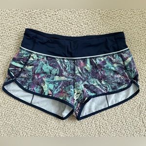 Lululemon Athletica Speed Shorts Iridescent Multi Deep Navy Size 4